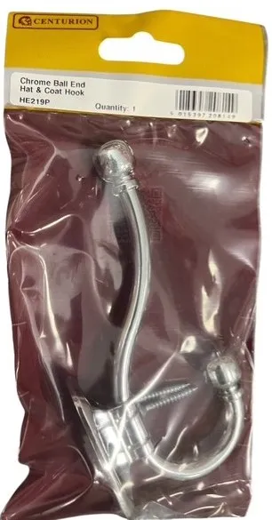 Centurion Chrome Ball End Hat & Coat Hook
