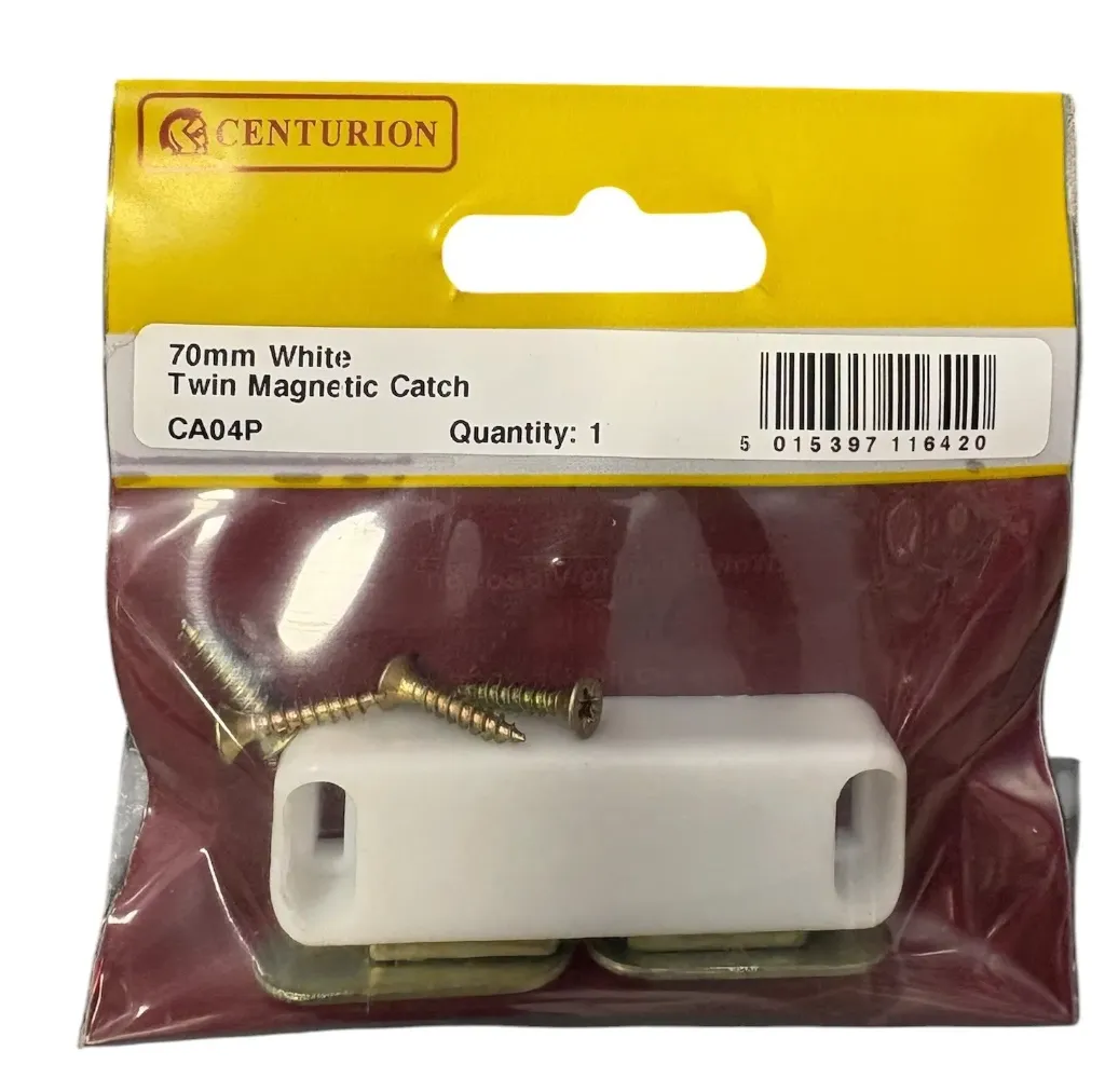 Centurion 70mm White Twin Magnetic Catch