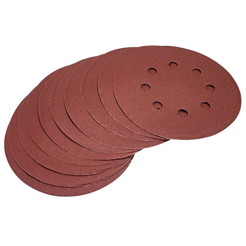 Amtech 10 x P240 Grit Circular Sanding Sheets (125mm Diameter)
