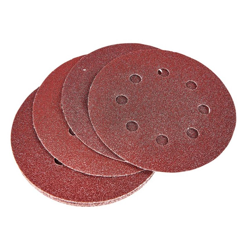 Amtech 10 x P80 grit circular sanding sheets (115mm diameter)