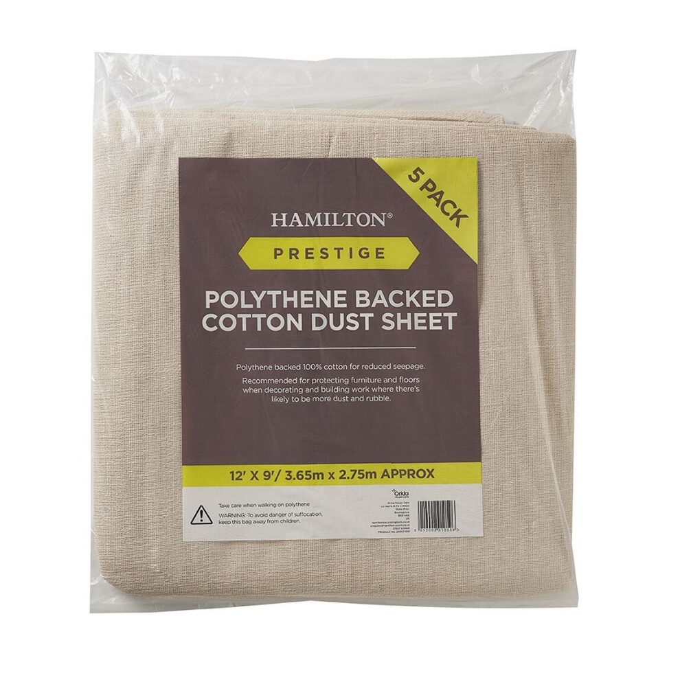 Hamilton Prestige - Poly Back Cotton Dustsheet 12' x 9'