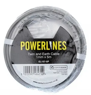Centurion Twin and Earth Cable - 1mm Flat x 5m