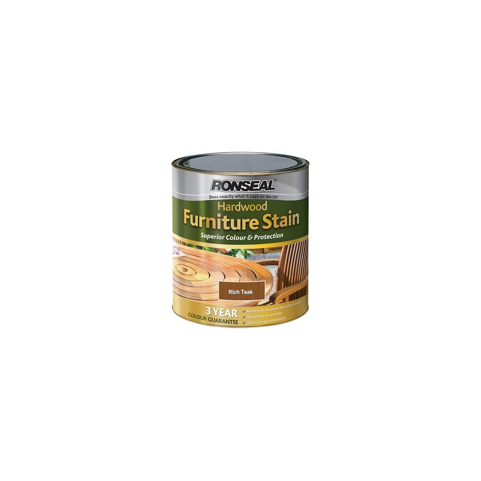 Ronseal Hardwood Furniture Stain Rich Teak 750ml