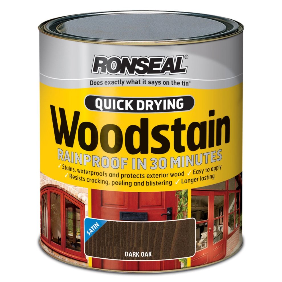 Ronseal QD Woodstain Satin Dark Oak 750ml