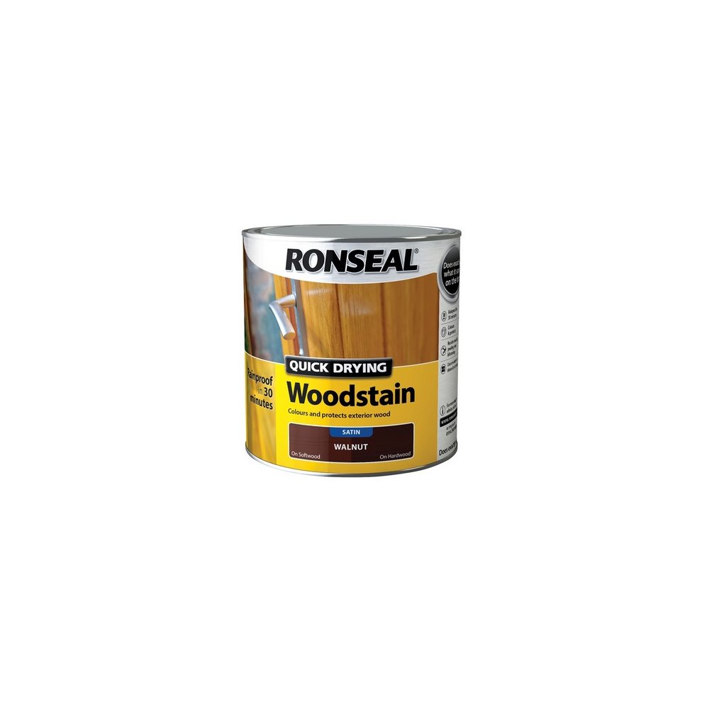 Ronseal QD Woodstain Satin Walnut 750ml