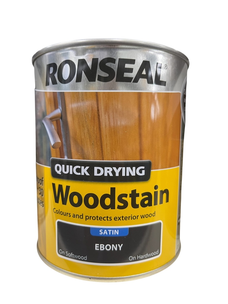 Ronseal Quick Dry Woodstain Satin Ebony 750ml