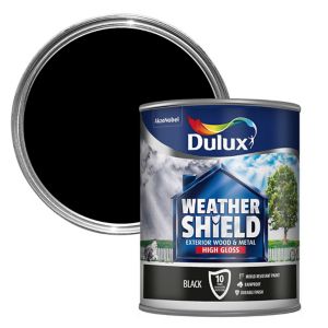 Dulux Retail Weathershield High Gloss Black 750ml