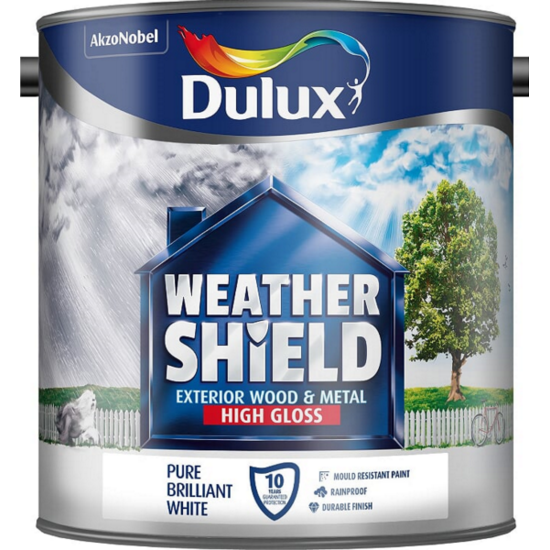 Dulux Retail Weathershield Gloss Pure Brilliant White 2.5L