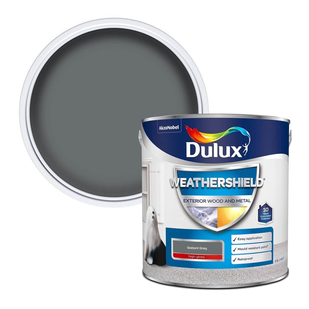 Dulux Weathershield Gloss Gallant Grey 2.5L