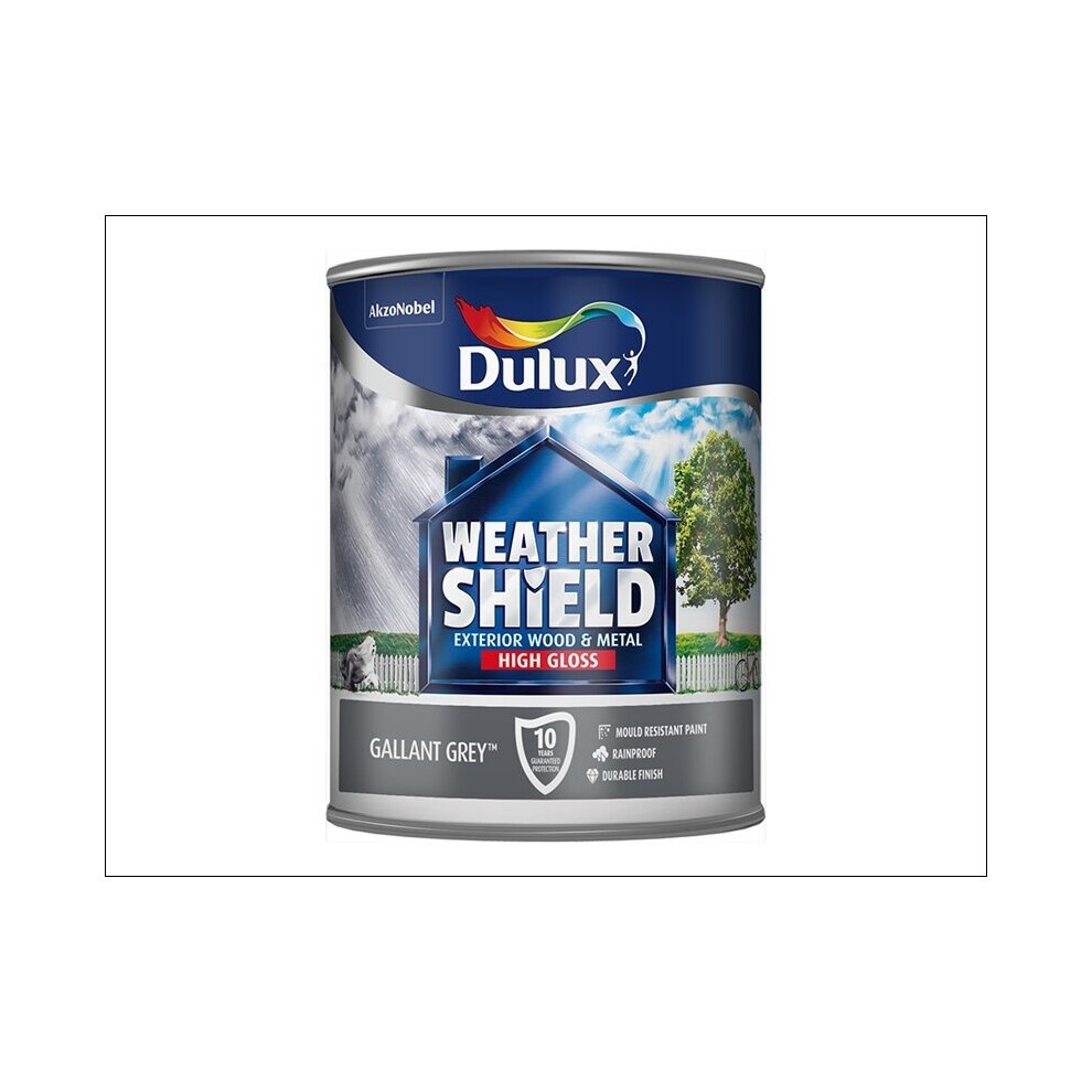 Dulux Weathershield High Gloss Gallant Grey 750ml