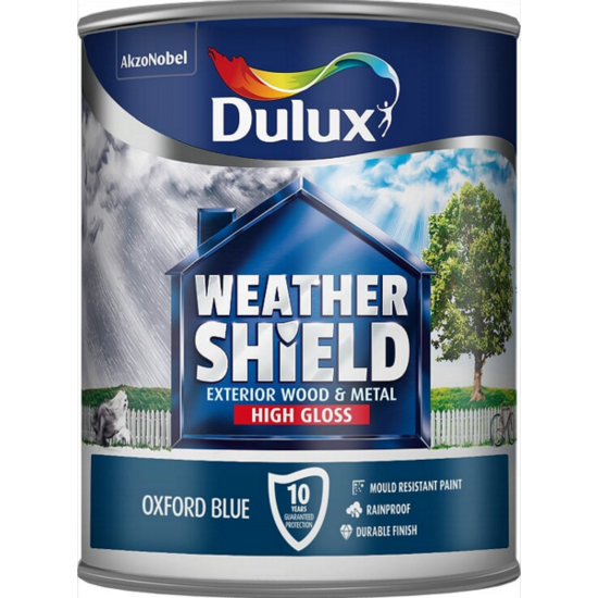 Dulux Retail Weathershield High Gloss Oxford Blue 750ml