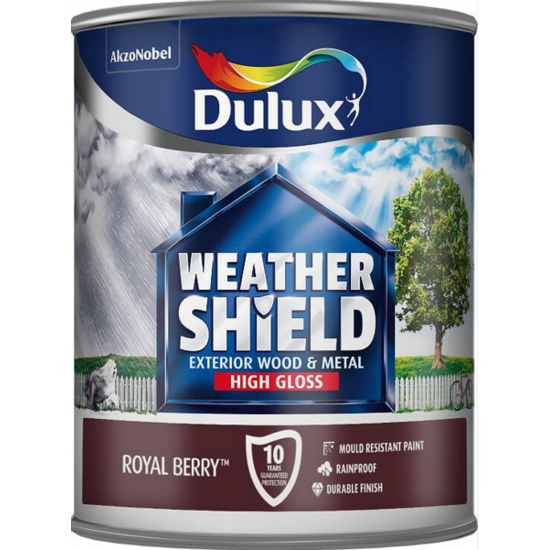 Dulux Weathershield High Gloss Royal Berry 750ml