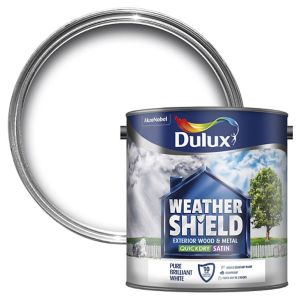 Dulux Weathershield QD Satin Brilliant White 2.5L