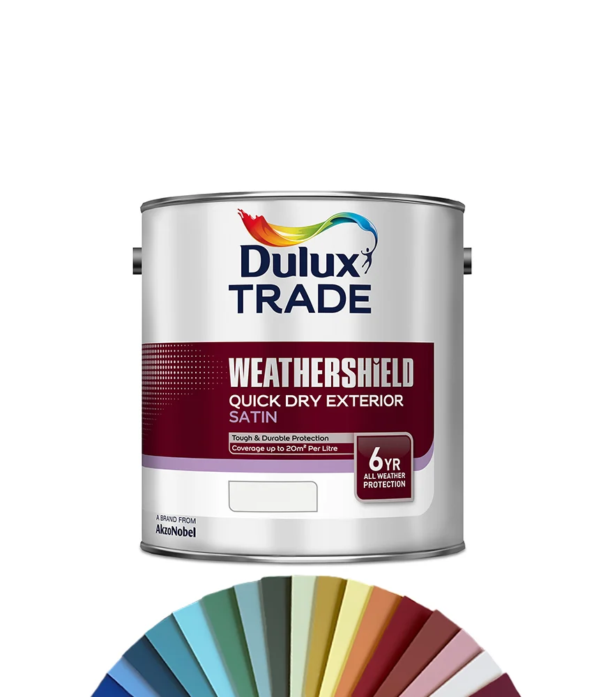Dulux Trade Weathershield QD Satin Tinted Colour MB 1L