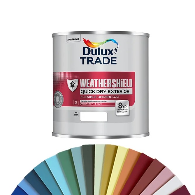 Dulux Trade Weathershield U/coat Tinted Colour Db 2.5lts