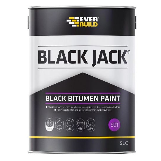 Sika Black Jack 901 Black Bitumen Paint 5L