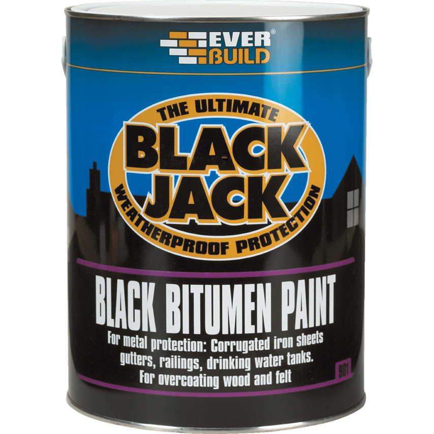 Everbuild Black Jack 901 Black Bitumen Paint 2.5L