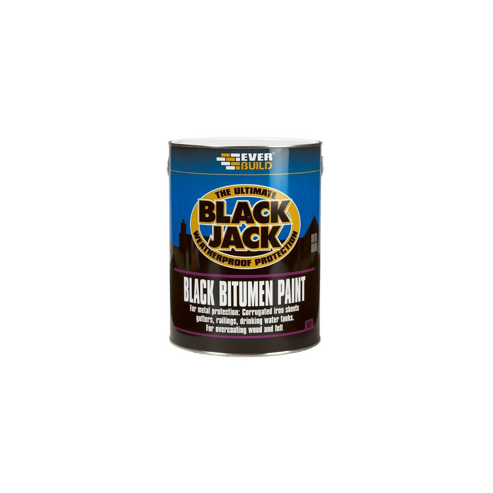Everbuild Black Jack 901 Black Bitumen Paint 1L