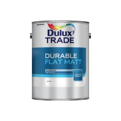 Dulux Trade Durable Flat Matt White 5L
