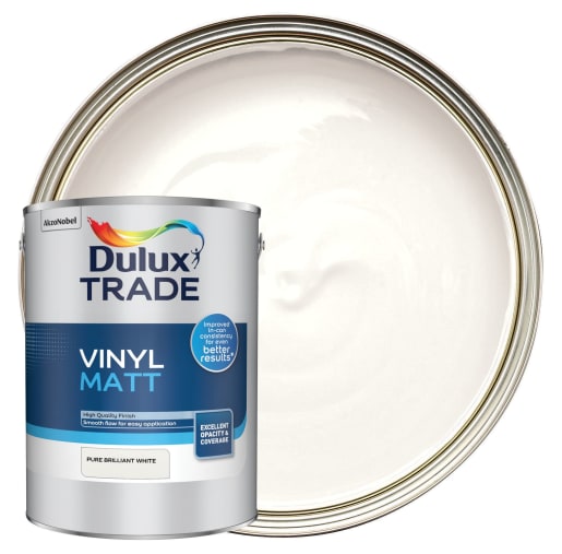 Dulux Trade Vinyl Matt Pure Brilliant White 5L