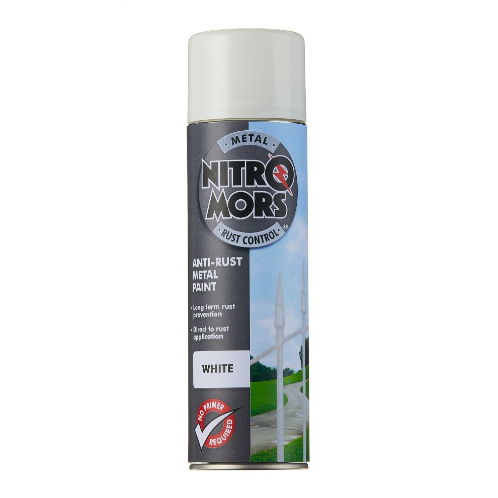 Nitromors Anti-rust Smooth Metal Paint Spray White 500ml