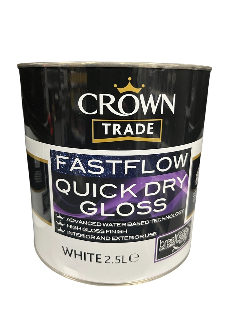 Crown Trade Fastflow Gloss White 2.5L