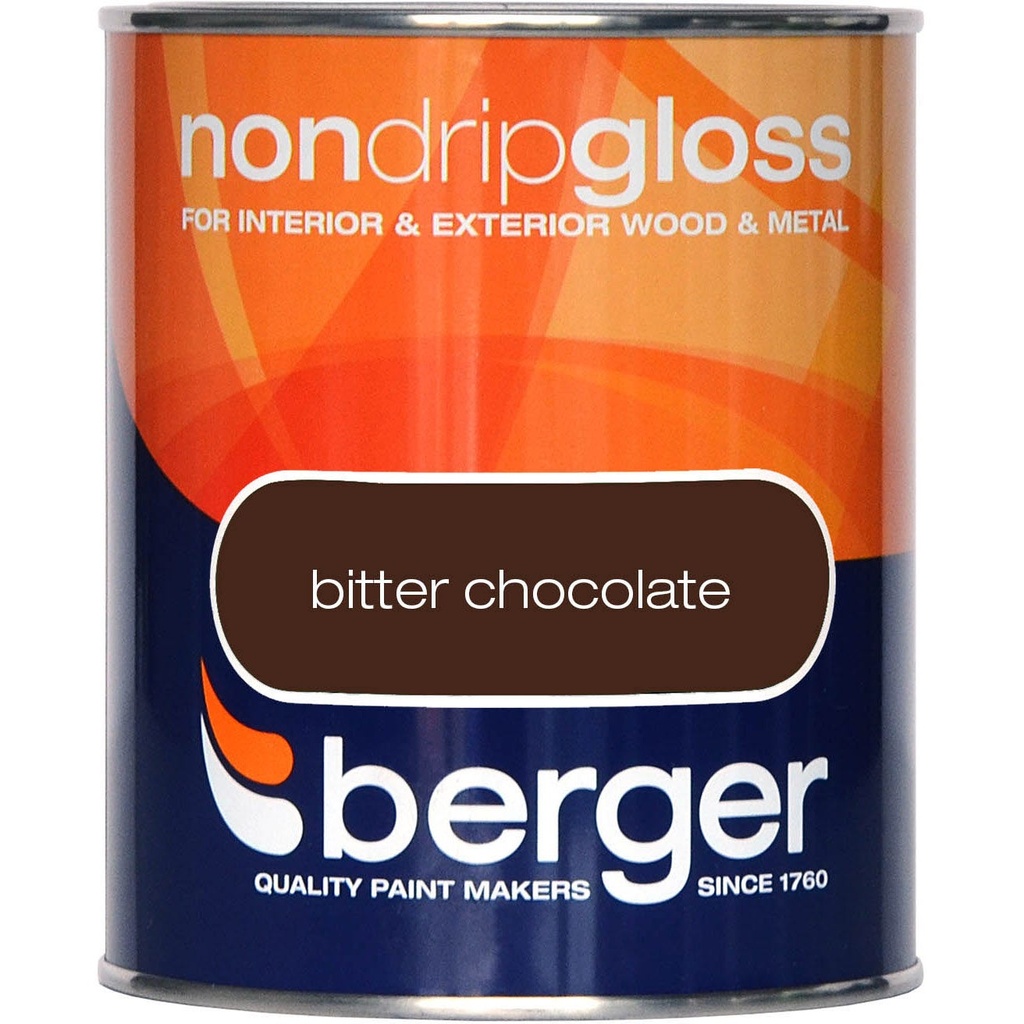 Berger Non Drip Gloss Bitter Chocolate 750ml