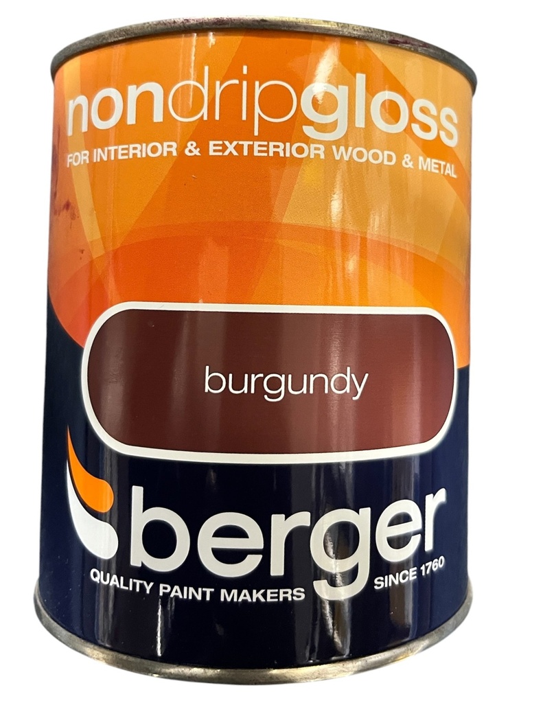Berger Non Drip Gloss Burgundy 750ml