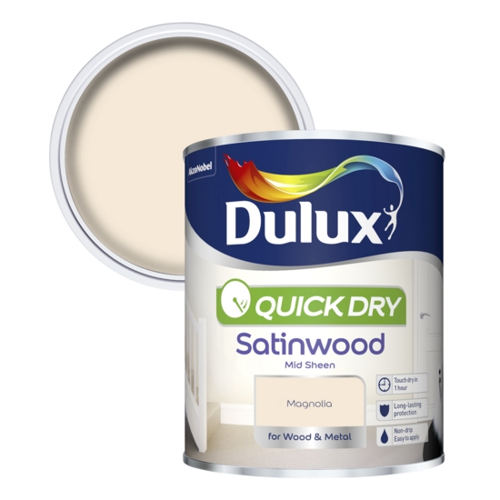 Dulux Retail QD Satinwood Magnolia 750ml