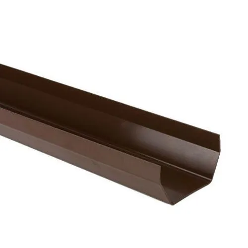 Floplast 114mm Brown Square Line Gutter 2m RGS2BR