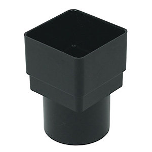 FPDP SQ-RO Black Downpipe Adaptor 65-68mm RDS2B