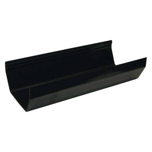 Floplast 114mm Black Square Line Gutter 2m RGS2B