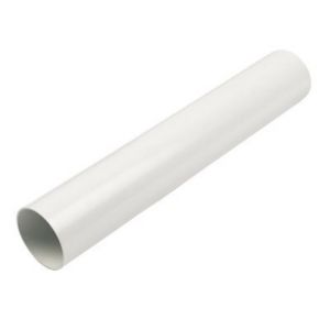 Floplast 68mm White 4m Round Downpipe RP4W