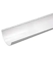 Floplast 112mm White Half Round Gutter 4m RG4W