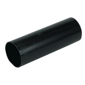 Floplast 68mm Black 4m Round Downpipe RP4B