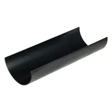 Floplast 112mm Black Half Round Gutter 4m RG4B