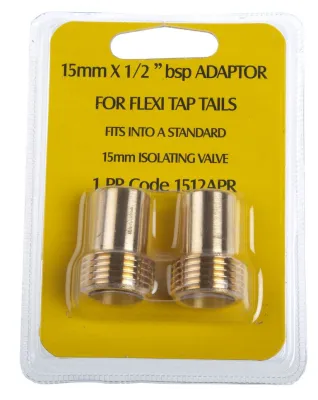 RP 15mm x 1/2" MI Monobloc Tail Adaptor Pair