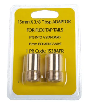 RP 15mm x 3/8" MI Monobloc Tail Adaptor Pair