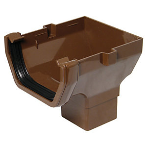 FPG S/L Brown Stopend Outlet 114mm ROS2BR