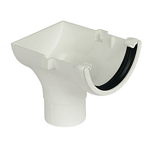 FPG H/R White Stopend Outlet 112mm RO2W