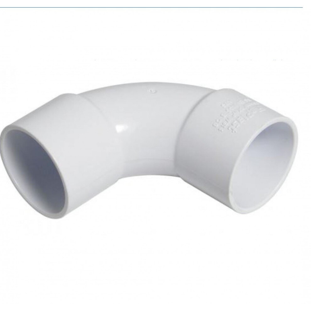 FPW White 50mm Swept Bend 92.5° WS16W