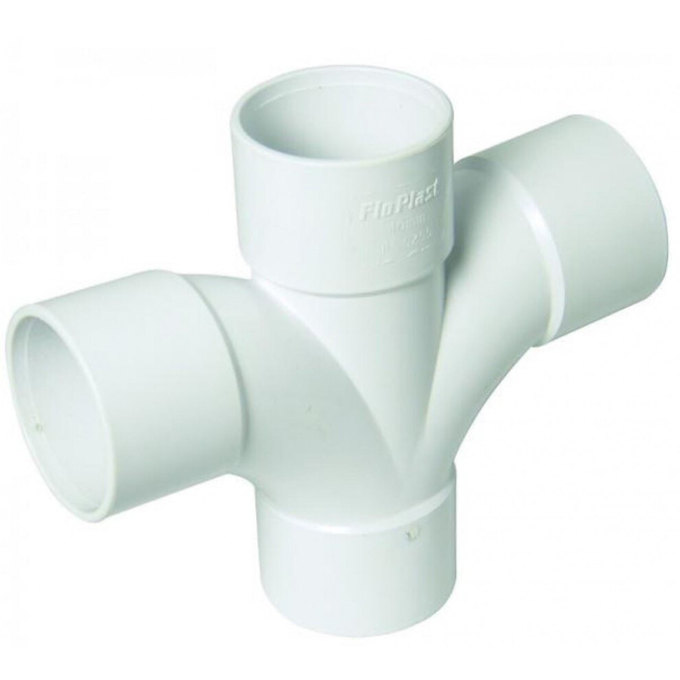 FPW White 40mm 90.5° Cross Tee WS58W