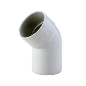 FPW White 40mm 45° Conversion Bend WS77W