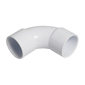 FPW White 40mm Swept Bend 92.5° WS15W