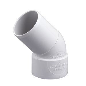 FPW White 32mm 45° Conversion Bend WS76W