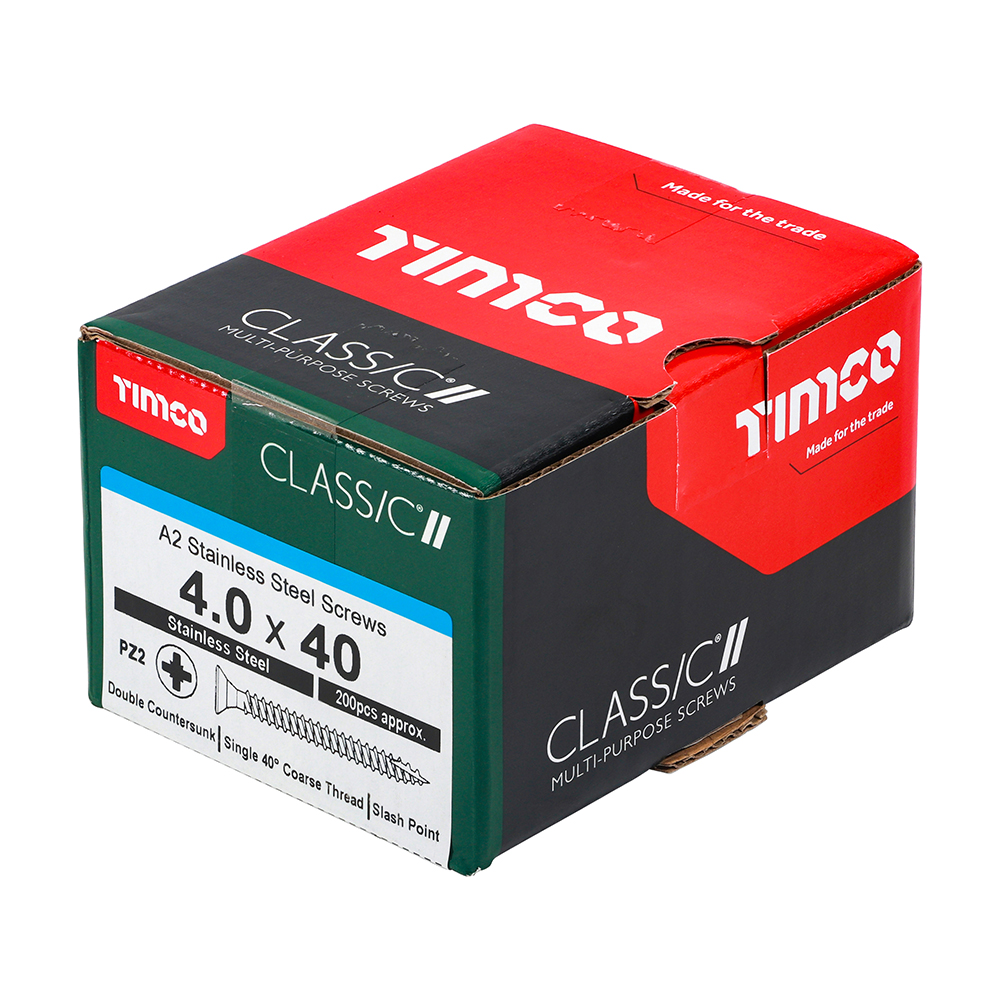 StainlessMulti Screw 4x40mm Timco