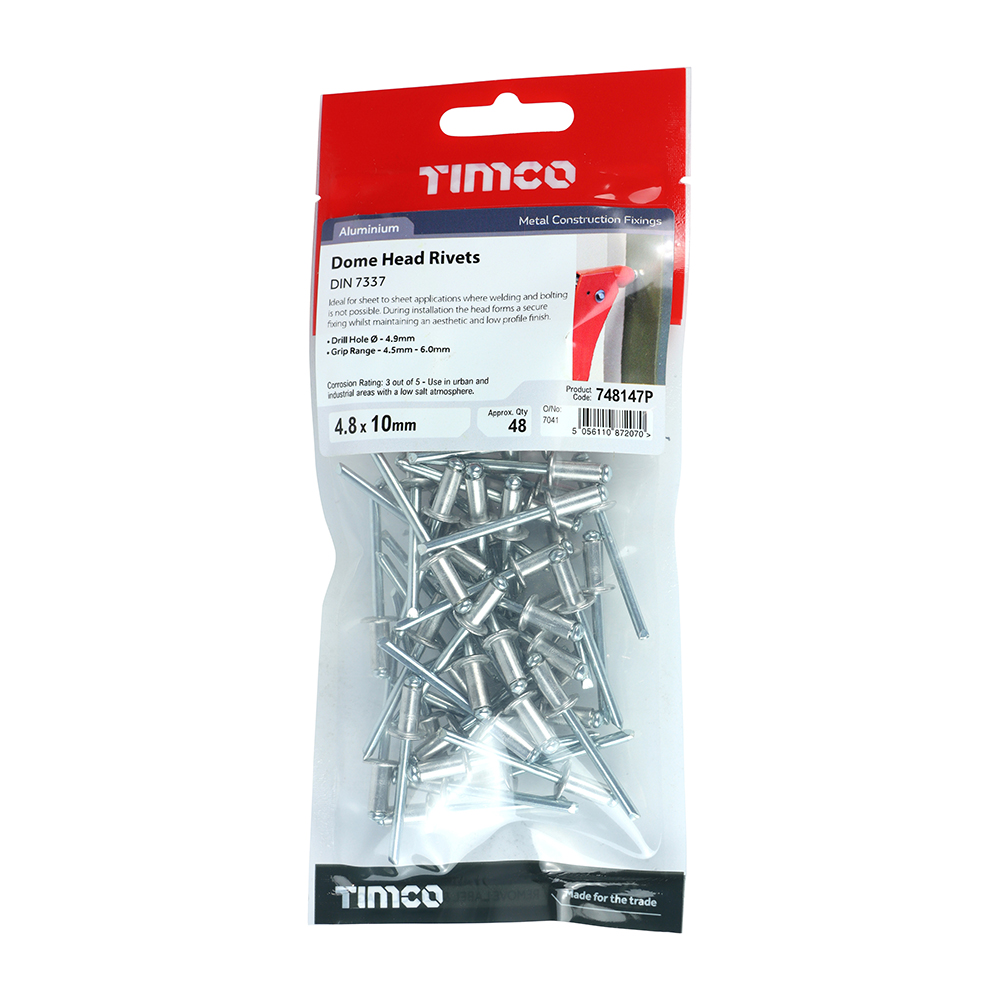 [748147P] Pop Rivet Timpac Alu 4.8x10 Timco