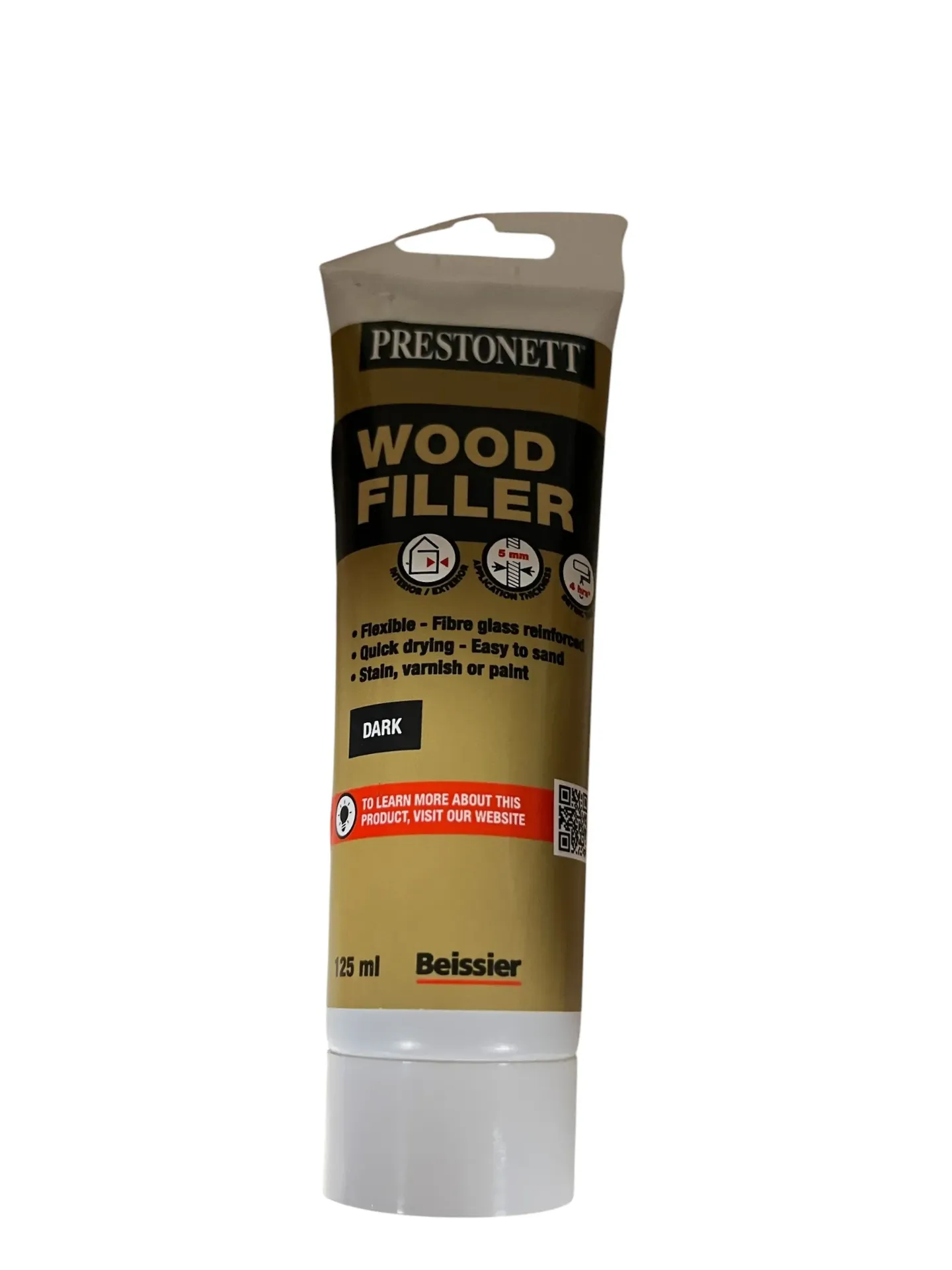 [I-PRES-70495-004] Prestonett Ready Mixed Interior/Exterior Wood Filler - Dark 125ml