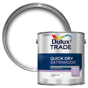 Dulux Trade QD Satinwood Pure Brilliant White 2.5L