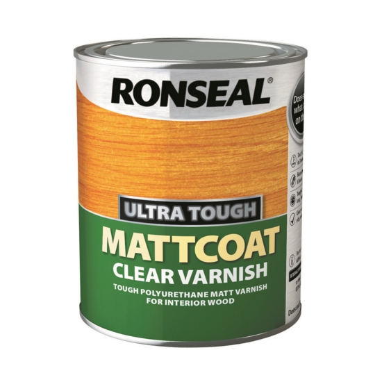 [30887] Ronseal Ultra Tough Mattcoat Clear Varnish 750ml
